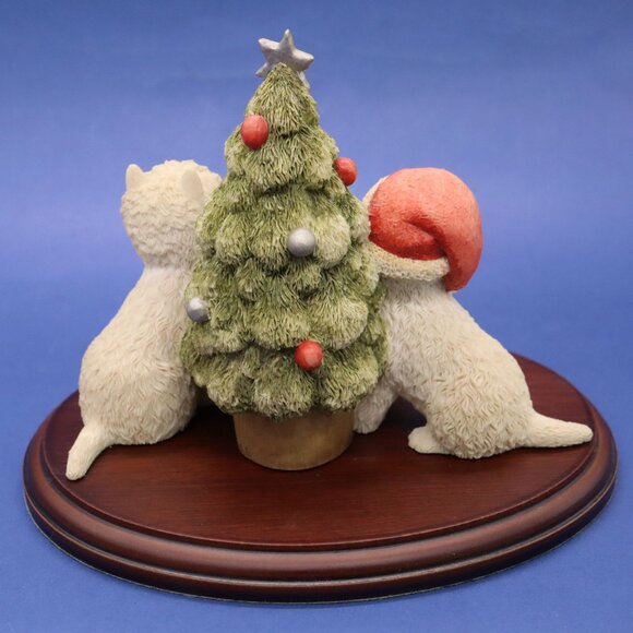Sherratt & Simpson Westie Dogs w/ Christmas Tree Figurine West Highland Terrier - Picture 8 of 11